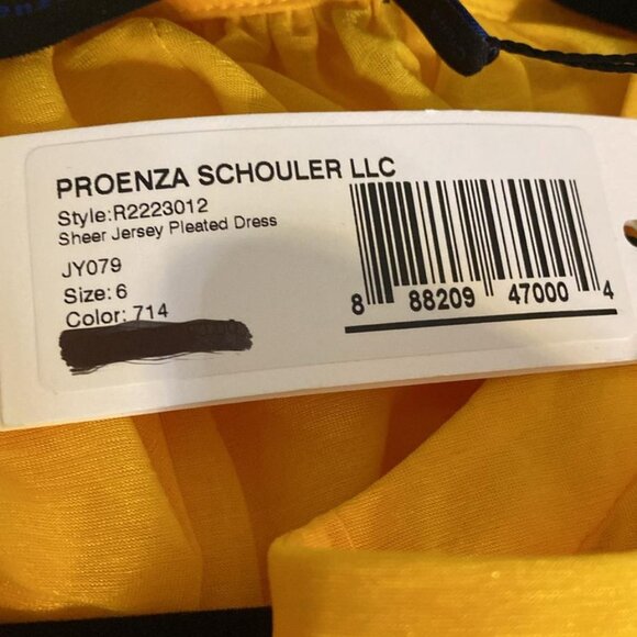 PROENZA SCHOULER SHEER DRESS WITH CAPE SLEEVES AND PLEATED SKIRT - Picture 13 of 13